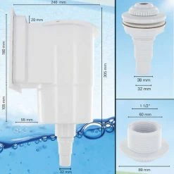 Steinbach Skimmerset S1 Inklusive Einlaufdüse - Einbauskimmer Für Stahlwandpools -Poolreinigung Verkäufe 2022 60293175 5