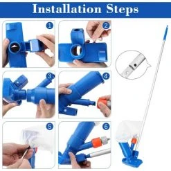 TINOR Pool-Staubsauger, Pool-Jet-Staubsauger Mit 5-teiliger Stange, Tragbares Staubsaugerzubehör Für Spa, Teich, Schwimmbad, Springbrunnen -Poolreinigung Verkäufe 2022 60367516 5