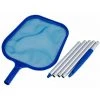 LIFCAUSAL Pool-Reinigungsnetz Mit 45-Zoll-Stange Schwimmbecken-Reinigungsnetz Mit 5 Abnehmbaren Aluminium-Stababschnitten Pool-Laubrechen Professionelle Feinmaschige Reinigungswerkzeuge Für Kleine Pools Teichbrunnen