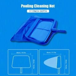 LIFCAUSAL Pool-Reinigungsnetz Mit Tiefem, Feinmaschigem, Strapazierfähigem Pool-Rechen, Schwimmbecken-Reinigungsnetz, Professionelle Reinigungswerkzeuge Für Pools, Teichbrunnen (17,7 Zoll Tiefe) -Poolreinigung Verkäufe 2022 61252985 3