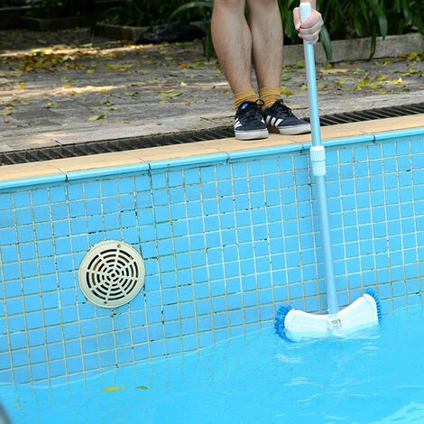 LIFCAUSAL Tragbarer Saugkopf Mit Seitenbürsten Schwimmbad Gebogener Saugkopf Poolwannen-Reinigungszubehör 2 LIFCAUSAL Tragbarer Saugkopf Mit Seitenbürsten Schwimmbad Gebogener Saugkopf Poolwannen-Reinigungszubehör – Bild 2