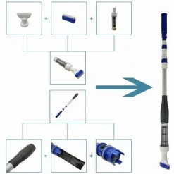 LIFCAUSAL 3-teiliger Teleskopstangen-Schwimmbad-Elektro-Staubsauger Schwimmbad-Reinigungswerkzeug Pool-Handstaubsauger -Poolreinigung Verkäufe 2022 63587187 3