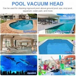 LIFCAUSAL Rechteckiger Pool-Vakuumkopf Inground Oberirdischer Schwimmbad-Staubsaugerkopf Spa-Vakuumaufsatz Mit Beschwerter Basis Und Rädern -Poolreinigung Verkäufe 2022 63587223 3