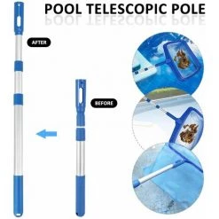 LIFCAUSAL Universelle Professionelle Schwimmbadstange, Abnehmbares Teleskop-Aluminium Für Schwimmbeckennetz, Skimmer, Rechen, Vakuumkopf, Bürstenreinigungsgeräte, Strapazierfähig, Für Skimmernetz, Vakuumkopf Und Bürste -Poolreinigung Verkäufe 2022 63749095 3