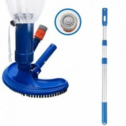 LIFCAUSAL Pool-Saugkopf Halbmond-Saugkopf Mit Bodenbürste, Pool-Saugkopf Mit Filtersack Mit Langer Teleskopstange