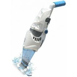 LIFCAUSAL Hand-Pool-Staubsauger, Kabelloser Wiederaufladbarer Pool-Staubsauger Mit Scheuerbürstenkopf, Großer Filterbeutel, Perfekt Für Oberirdische/unterirdische Pools, Kleine Pools