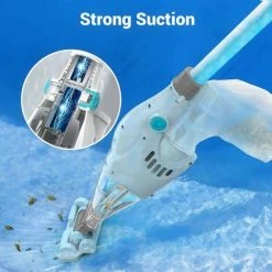 LIFCAUSAL Hand-Pool-Staubsauger, Kabelloser Wiederaufladbarer Pool-Staubsauger Mit Scheuerbürstenkopf, Großer Filterbeutel, Perfekt Für Oberirdische/unterirdische Pools, Kleine Pools -Poolreinigung Verkäufe 2022 63749454 4