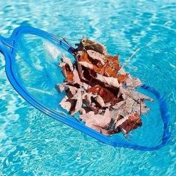 MINKUROW Oberflächen-Skimmer, Blatt-Skimmer, Aluminium-Stabgriff, Mit Handschuhen, Feinmaschiges Netz, Für Schwimmbecken, Teiche, Springbrunnen, Fischbecken -Poolreinigung Verkäufe 2022 64524165 5