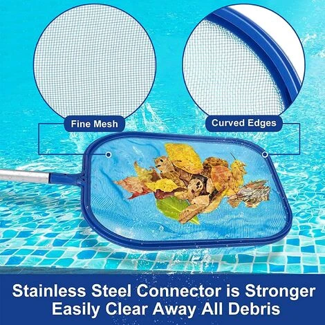 RHAFAYRE Schwimmbecken-Kescher, Oberflächen-Kescher Für Schwimmbäder, Boden-Kescher 1,2 M Pool-Skimmer-Kescher Mit Teleskopgriff, Reinigungs-Kescher Für Pool, Spa, Teiche 2 RHAFAYRE Schwimmbecken-Kescher, Oberflächen-Kescher Für Schwimmbäder, Boden-Kescher 1,2 M Pool-Skimmer-Kescher Mit Teleskopgriff, Reinigungs-Kescher Für Pool, Spa, Teiche – Bild 2
