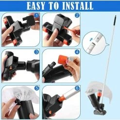 HEGUYEY Tragbarer Pool-Staubsauger Für Oberirdische Pools, Spa-Brunnen-Jacuzzi-Unterwasser-Staubsauger Schwarz Mit Blattsaugkopf Und 5-teiligem Griff -Poolreinigung Verkäufe 2022 64881649 3