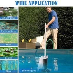 HEGUYEY Tragbarer Pool-Staubsauger Für Oberirdische Pools, Spa-Brunnen-Jacuzzi-Unterwasser-Staubsauger Schwarz Mit Blattsaugkopf Und 5-teiligem Griff -Poolreinigung Verkäufe 2022 64881649 4