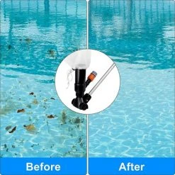 HEGUYEY Tragbarer Pool-Staubsauger Für Oberirdische Pools, Spa-Brunnen-Jacuzzi-Unterwasser-Staubsauger Schwarz Mit Blattsaugkopf Und 5-teiligem Griff -Poolreinigung Verkäufe 2022 64881649 5