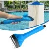 HEGUYEY Pool Filter Cleaner Clean Brush, Spa-Schwimmbad-Reinigungsschmutz- Und Schmutzfilter Mit Einstellknopf Zum Reinigen Des Filters Für Whirlpool, Schwimmbad, Spa