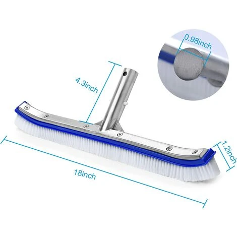 TINOR Schwimmbecken-Bürstenkopf Schwimmbecken-Bürstenkopf Premium 18-Zoll-Aluminium-Reinigungsbürste Für Pool, Spa, Wannen, Wände, Fliesen, Böden 2 TINOR Schwimmbecken-Bürstenkopf Schwimmbecken-Bürstenkopf Premium 18-Zoll-Aluminium-Reinigungsbürste Für Pool, Spa, Wannen, Wände, Fliesen, Böden – Bild 2