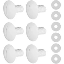 TINOR 6 Sätze Radschrauben Aus Weißem Kunststoff Mit C55-Unterlegscheiben Für Polaris 180 280 Poolreiniger-Zubehör