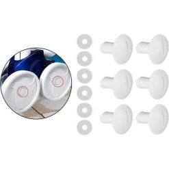 TINOR 6 Sätze Radschrauben Aus Weißem Kunststoff Mit C55-Unterlegscheiben Für Polaris 180 280 Poolreiniger-Zubehör -Poolreinigung Verkäufe 2022 65265421 3