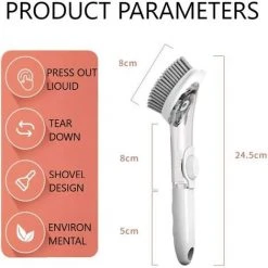 BENOBBY KIDS 1 Packung Austauschbare B��rsten Sp��lb��rsten-Nachf��llungen, 3-in-1-Schwamm- Und Borstenb��rsten Zum Geschirrsp��len, Einfache Reinigung Der K��chenb��rste (Grau)