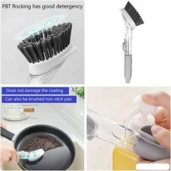 BENOBBY KIDS 1 Packung Austauschbare B��rsten Sp��lb��rsten-Nachf��llungen, 3-in-1-Schwamm- Und Borstenb��rsten Zum Geschirrsp��len, Einfache Reinigung Der K��chenb��rste (Grau) -Poolreinigung Verkäufe 2022 65692337 4