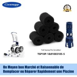 READCLY TSP10P Und 91003105 Druckseitiger Pool-Roboterreiniger Für Polaris 180 280 360 380 3900 Sport Anti-Spray-Turbodüse + 6 Schaumstoffbürsten -Poolreinigung Verkäufe 2022 66539536 3