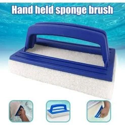 READCLY 2 Stück Schwammbürste Wasserlinie Poolbürste Mit Griffbürste Bodenwand Schwimmbecken Reinigungsbürste Für Pools Whirlpools Spas Brunnen Boden Badezimmer Küche -Poolreinigung Verkäufe 2022 66539659 5
