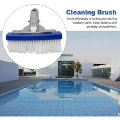 READCLY Pool-Reinigungsbürste 15,5 Mit Aluminiumgriff Und Aluminiumverstärktem Rücken, Geeignet Zum Reinigen Von Schwimmbecken, Spa-Oberflächen Und -Wänden, Einfache Handhabung, Langlebig Und Einfach Zu Bedienen. -Poolreinigung Verkäufe 2022 66540260 3