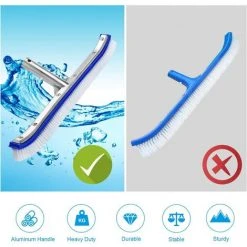 BF Pool-Reinigungsbürstenkopf 18-Zoll-Aluminium-Bürstenkopf-Reinigungsbürste Für Schwimmbäder, Spas, Badewannen