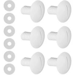 DECKON 6 S?tze Radschrauben Aus Wei?em Kunststoff Mit C55-Unterlegscheiben F��r Polaris 180 280 Poolreiniger-Zubeh?r
