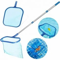DECKON Schwimmbeckenboden-Kescher-Kit Mit Aluminium-Teleskopgriff, Schwimmbecken-Boden-Kescher-Kit F��r Schwimmbecken, Teiche, Springbrunnen, Teich, Reservoir Fische