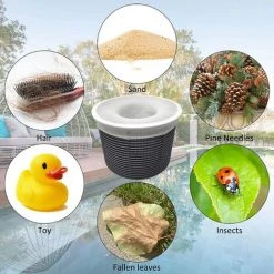 GESCHENKE 20 Stück Pool-Skimmersocken Elastische Nylongewebefilter Wiederverwendbarer Skimmer-Vorfilter Für Korbfalle Pollen Insekten Haare Baumblätter 20 Stück (ohne Behälter) -Poolreinigung Verkäufe 2022 67328534 5
