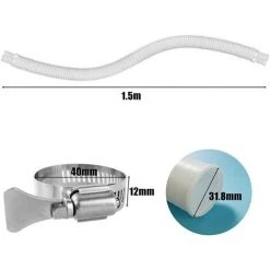 OUSUDELA Schwimmbadschlauch, Druckschlauch, Schwimmbadschlauch, Schwimmbadschlauch, Poolpumpenschlauch, Flexibler Schlauch, Pumpenschlauch, Saugschlauch, Schwimmbadschlauch, Schwimmbadschlauch, Weiß -Poolreinigung Verkäufe 2022 67418625 2