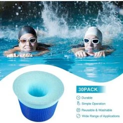 OUSUDELA 30 Stück Pool-Skimmer-Socken Poolfilter-Spar-Netzsocken Feinmaschige Filtersocken Für Filter, Körbe Und Skimmer Pool-Spa-Zubehör