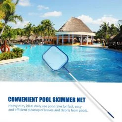 HAPPYSHOPPING Pool-Skimmer-Netz Mit Teleskopstangen-Entfernung, Laubrechen, Schwimmbeckenteiche, Schnelles Reinigungswerkzeug Mit Robusten Aluminiumrahmen, Maschennetzen -Poolreinigung Verkäufe 2022 67710535 2