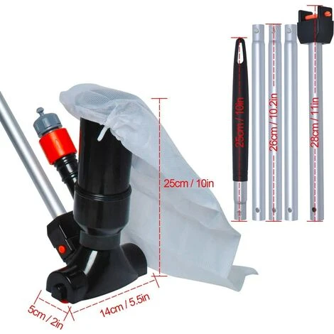 GDRHVFD Schwimmbad-Unterwasserstaubsauger Mit 5 Stangenabschnitten Und Saugspitzenanschluss Für Wasserdichtes Pool-Spa Und Springbrunnen 3 GDRHVFD Schwimmbad-Unterwasserstaubsauger Mit 5 Stangenabschnitten Und Saugspitzenanschluss Für Wasserdichtes Pool-Spa Und Springbrunnen – Bild 3