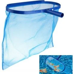 GDRHVFD Schwimmbeckenboden Kescher Feinmaschiger Kunststoff Schwimmbecken Reinigungsnetz Oberfläche Blattaufnahme Pool Fischernetz Zubehör Für Poolbrunnen (blau) -42 * 48 Cm