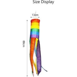 MONLY Stück Regenbogen Windsack Windsack Multicolor Dekoration Für Zuhause Outdoor Flagge 13 X 88 Cm Wetterfest -Poolreinigung Verkäufe 2022 68147938 5