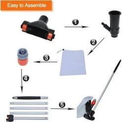 LONGZIMING Schwimmbad-Unterwasserstaubsauger Mit 5 Stangenabschnitten Und Saugspitzenanschluss Für Wasserdichten SPA-Pool Und Springbrunnen -Poolreinigung Verkäufe 2022 68972079 5