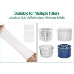 LONGZIMING Herefun 10 Stück Schwimmbad-Nylonfilter, Elastische Nylonfilter, Skimmer-Socken, Pool-Stofffilter, Schwimmbad-Skimmer-Filter Zum Filtern Von Insekten, Blättern, Haaren, Abschaum -Poolreinigung Verkäufe 2022 68972171 4