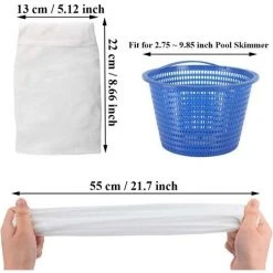 LONGZIMING 10 Stück Pool-Skimmer-Socken, Skimmer-Socken, Strapazierfähige, Ultrafeinmaschige Nylon-Filtersocken Für Korb Und Filter, Skimmer, Baumblätter Fangen, Insekten -Poolreinigung Verkäufe 2022 68972176 3