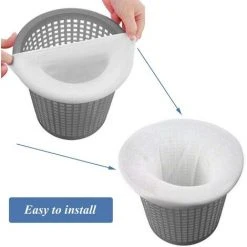 LONGZIMING 10 Stück Pool-Skimmer-Socken, Skimmer-Socken, Strapazierfähige, Ultrafeinmaschige Nylon-Filtersocken Für Korb Und Filter, Skimmer, Baumblätter Fangen, Insekten -Poolreinigung Verkäufe 2022 68972176 5