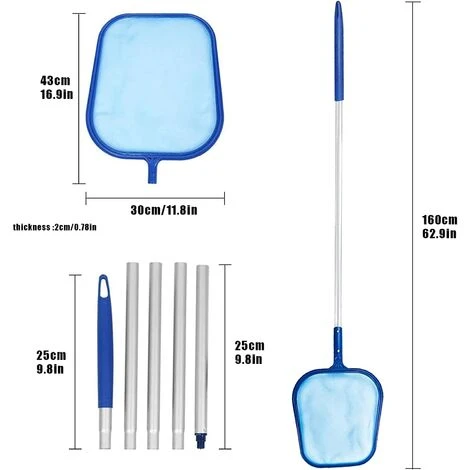 LONGZIMING Schwimmbeckenkescher Feinmaschige Oberflächennetze Schwimmbeckenoberflächenkescher Poolnetz Starke Poolpflegesets Für Schwimmbäder Spas Teiche Whirlpools Springbrunnenreinigung 2 LONGZIMING Schwimmbeckenkescher Feinmaschige Oberflächennetze Schwimmbeckenoberflächenkescher Poolnetz Starke Poolpflegesets Für Schwimmbäder Spas Teiche Whirlpools Springbrunnenreinigung – Bild 2