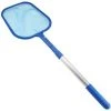 LONGZIMING Maschennetz Skimmer Oberfläche Kescher Blatt Skimmer Mit Teleskopgriff Für Pool Teich Springbrunnen Aquarium (Blau)