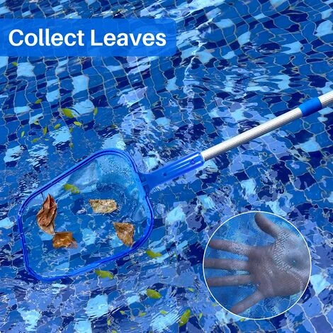LONGZIMING Schwimmkescher, Schwimmbecken-Skimmer Mit 90 Aluminium-Teleskopstange Für Schwimmbecken, Teiche, Aquariu, Heiße Quellen, Springbrunnen, Teich (tiefes Kescher) 4 LONGZIMING Schwimmkescher, Schwimmbecken-Skimmer Mit 90 Aluminium-Teleskopstange Für Schwimmbecken, Teiche, Aquariu, Heiße Quellen, Springbrunnen, Teich (tiefes Kescher) – Bild 4