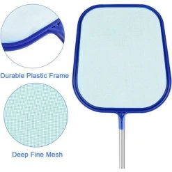 LONGZIMING Aiglam Schwimmbeckennetze, Oberflächennetze Für Schwimmbäder Mit 47" 5-teiliger Aluminiumstange Zur Reinigung Von Schwimmbädern, Gartenteichen, Whirlpools, Spas – Brunnenbecken -Poolreinigung Verkäufe 2022 68974187 4