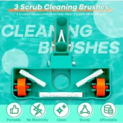 LYCXAMES Schwimmbecken-Staubsauger, Tragbarer Schwimmbecken-Jet-Reinigungs-Staubsauger Für Die Schwimmbeckenreinigung, Schwimmbecken-Reinigungsset, Saugkopf Mit Bodenbürste, Abnehmbarer Aluminiumschaft -Poolreinigung Verkäufe 2022 69258585 4