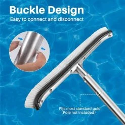 LYCXAMES Schwimmbecken-Bürstenkopf Schwimmbecken-Bürstenkopf Premium 18 Zoll Aluminium-Reinigungsbürste Für Pool, Spa, Wannen, Wände, Fliesen, Böden (Grau) -Poolreinigung Verkäufe 2022 69258716 3