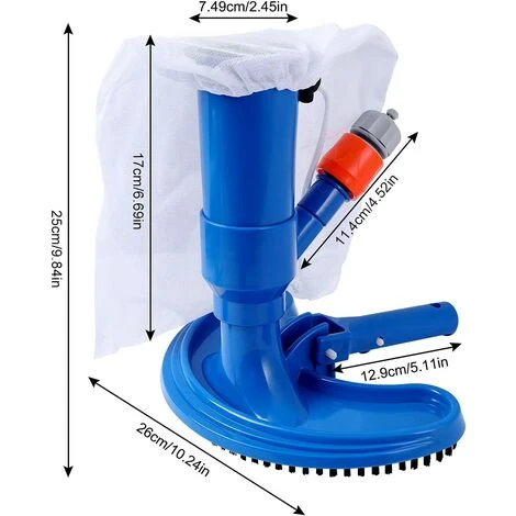 NAXUNNN Mini-Jet-Pool-Staubsauger Mit Tragbarem Schnellreinigungs-Saugkopf Mit Bürste Und Schlauchanschluss (Schlauch Nicht Im Lieferumfang Enthalten), Staubsaugerzubehör Für Spa-Teich-Schwimmbecken 2 NAXUNNN Mini-Jet-Pool-Staubsauger Mit Tragbarem Schnellreinigungs-Saugkopf Mit Bürste Und Schlauchanschluss (Schlauch Nicht Im Lieferumfang Enthalten), Staubsaugerzubehör Für Spa-Teich-Schwimmbecken – Bild 2