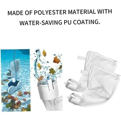 JOORRT Schwimmbecken-Rückstands-Reinigungsbeutel Feinmaschiger Filter-Ersatzbeutel Mit Reißverschluss 2 JOORRT Schwimmbecken-Rückstands-Reinigungsbeutel Feinmaschiger Filter-Ersatzbeutel Mit Reißverschluss – Bild 2